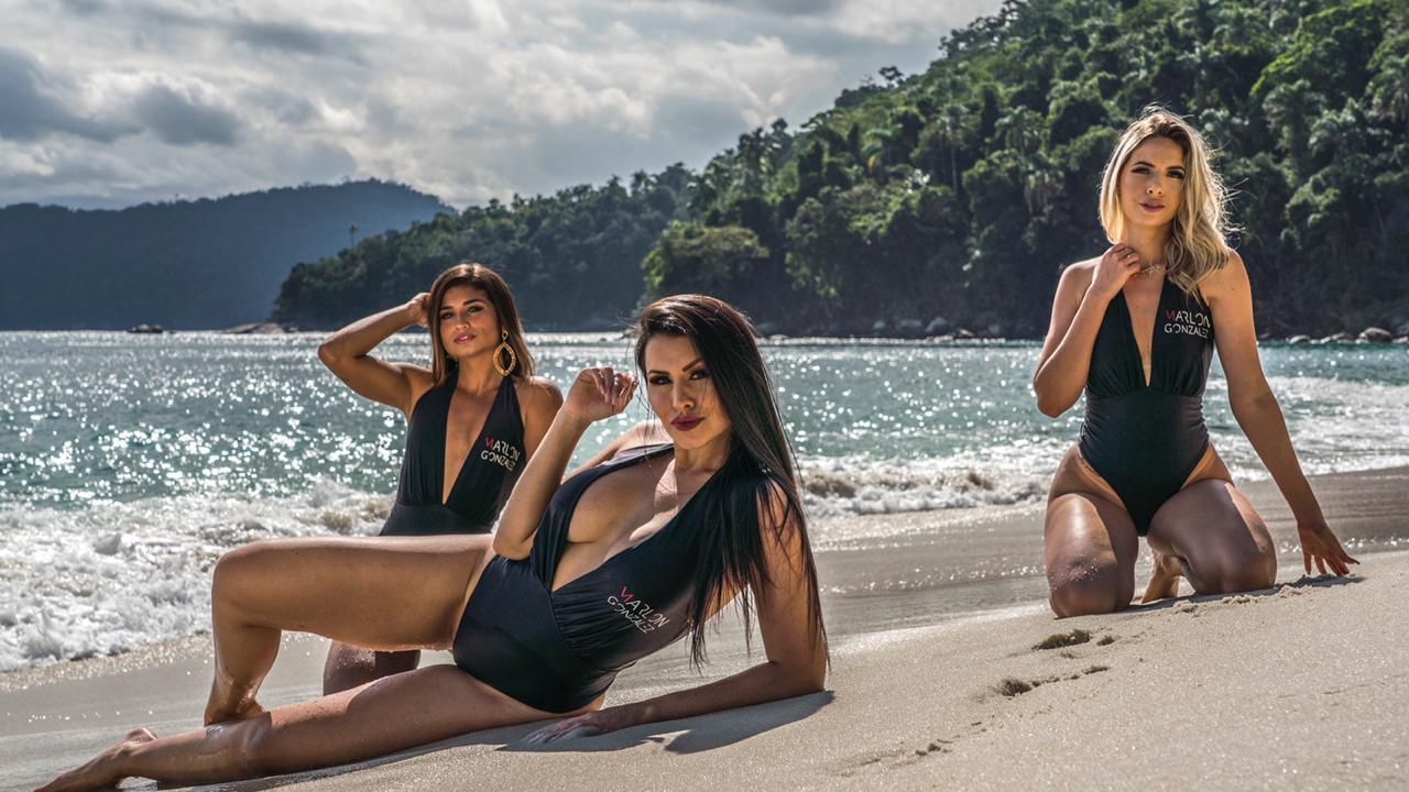Marlon Gonzalez Group, models at an event in Angra dos Reis, Rio de Janeiro with Marlon Gonzalez Motta